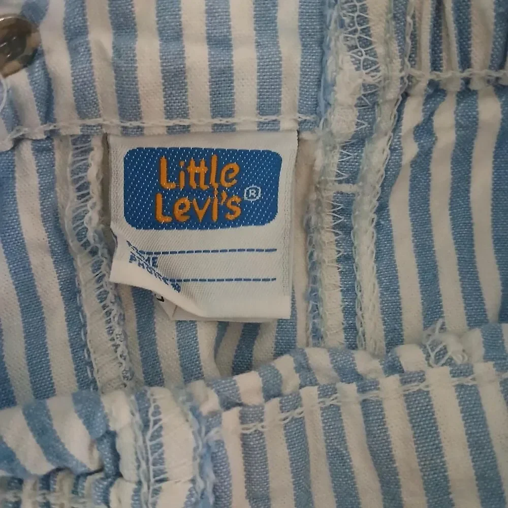 Vintage 80s Little Levi's Hickory Stripe Railroad Striped Pants 3T Retro Stripes